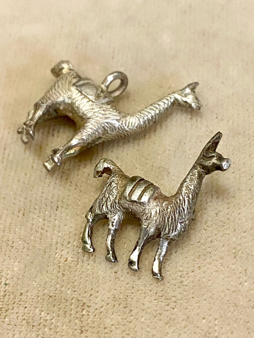 Vintage Sterling Silver Llama Charm & Pin 925